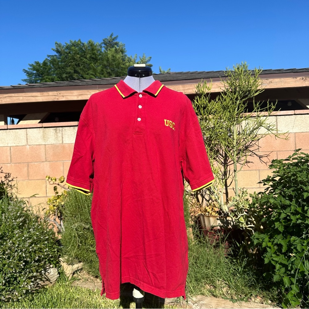 USC Size XL Campus Drive Inc Red and Gold Polo
